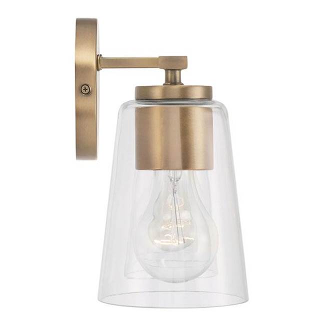 Capital Lighting 148641AD-537 Aged Brass 35.25''w X 8.25''h 4-light Vanity In Aged Brass With Clear Glass Image 2