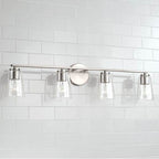 Capital Lighting 148641BN-537 Brushed Nickel 35.25''w X 8.25''h 4-light Vanity In Brushed Nickel With Clear Glass Image 4