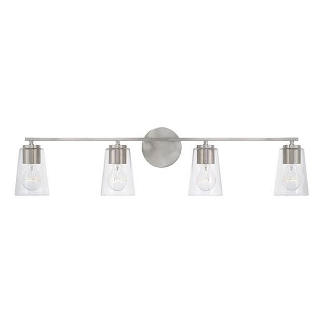 Capital Lighting 148641BN-537 Brushed Nickel 35.25''w X 8.25''h 4-light Vanity In Brushed Nickel With Clear Glass Image 3