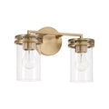 Capital Lighting 148721AD-539 Aged Brass 14.25''w X 9.75''h 2-light Vanity In Aged Brass With Clear Glass Image 1