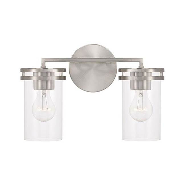 Capital Lighting 148721BN-539 Brushed Nickel 14.25''w X 9.75''h 2-light Vanity In Brushed Nickel With Clear Glass Image 3