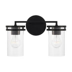 Capital Lighting 148721MB-539 Matte Black 14.25''w X 9.75''h 2-light Vanity In Matte Black With Clear Glass Image 3