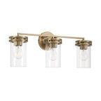 Capital Lighting 148731AD-539 Aged Brass 24''w X 9.75''h 3-light Vanity In Aged Brass With Clear Glass Image 1