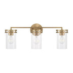 Capital Lighting 148731AD-539 Aged Brass 24''w X 9.75''h 3-light Vanity In Aged Brass With Clear Glass Image 3