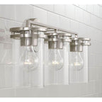 Capital Lighting Fuller 24''w X 9.75''h 3-light Vanity In Aged Brass With Clear Glass