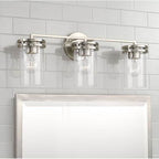 Capital Lighting 148731BN-539 Brushed Nickel 24''w X 9.75''h 3-light Vanity In Brushed Nickel With Clear Glass Image 4