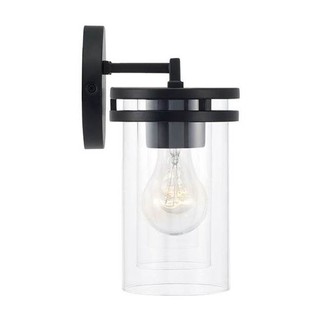 Capital Lighting 148731MB-539 Matte Black 24''w X 9.75''h 3-light Vanity In Matte Black With Clear Glass Image 2