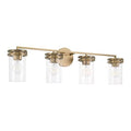 Capital Lighting 148741AD-539 Aged Brass 33.5''w X 9.75''h 4-light Vanity In Aged Brass With Clear Glass Image 1