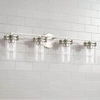 Capital Lighting 148741BN-539 Brushed Nickel 33.5''w X 9.75''h 4-light Vanity In Brushed Nickel With Clear Glass Image 4