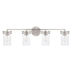 Capital Lighting 148741BN-539 Brushed Nickel 33.5''w X 9.75''h 4-light Vanity In Brushed Nickel With Clear Glass Image 3
