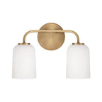 Capital Lighting 148821AD-542 Aged Brass 13.75''w X 9.75''h 2-light Vanity In Aged Brass With Soft White Glass Image 3