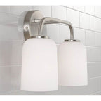 Capital Lighting Lawson 13.75''w X 9.75''h 2-light Vanity In Aged Brass With Soft White Glass