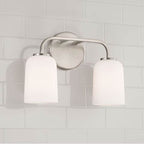 Capital Lighting 148821BN-542 Brushed Nickel 13.75''w X 9.75''h 2-light Vanity In Brushed Nickel With Soft White Glass Image 4
