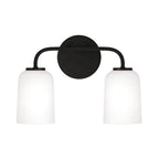 Capital Lighting 148821MB-542 Matte Black 13.75''w X 9.75''h 2-light Vanity In Matte Black With Soft White Glass Image 3