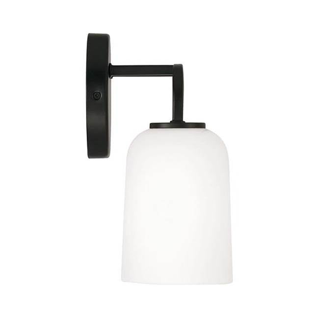 Capital Lighting 148821MB-542 Matte Black 13.75''w X 9.75''h 2-light Vanity In Matte Black With Soft White Glass Image 2