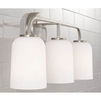 Capital Lighting Lawson 23.5''w X 9.75''h 3-light Vanity In Aged Brass With Soft White Glass