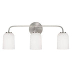 Capital Lighting 148831BN-542 Brushed Nickel 23.5''w X 9.75''h 3-light Vanity In Brushed Nickel With Soft White Glass Image 3