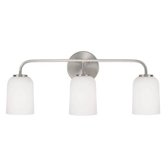 Capital Lighting 148831BN-542 Brushed Nickel 23.5''w X 9.75''h 3-light Vanity In Brushed Nickel With Soft White Glass Image 3