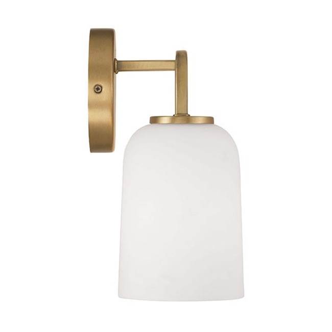 Capital Lighting 148841AD-542 Aged Brass 32.25''w X 9.75''h 4-light Vanity In Aged Brass With Soft White Glass Image 2