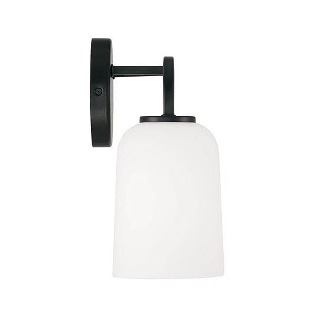 Capital Lighting 148841MB-542 Matte Black 32.25''w X 9.75''h 4-light Vanity In Matte Black With Soft White Glass Image 2