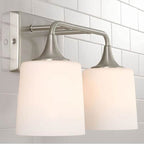 Capital Lighting Presley 16''w X 10.25''h 2-light Vanity In Aged Brass With Soft White Glass