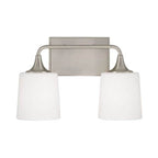 Capital Lighting 148921BN-541 Brushed Nickel 16''w X 10.25''h 2-light Vanity In Brushed Nickel With Soft White Glass Image 3