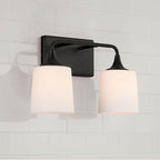 Capital Lighting 148921MB-541 Matte Black 16''w X 10.25''h 2-light Vanity In Matte Black With Soft White Glass Image 4