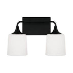 Capital Lighting 148921MB-541 Matte Black 16''w X 10.25''h 2-light Vanity In Matte Black With Soft White Glass Image 3