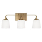 Capital Lighting 148931AD-541 Aged Brass 26.25''w X 10.25''h 3-light Vanity In Aged Brass With Soft White Glass Image 3