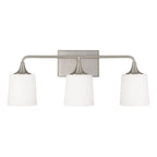 Capital Lighting 148931BN-541 Brushed Nickel 26.25''w X 10.25''h 3-light Vanity In Brushed Nickel With Soft White Glass Image 3