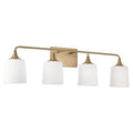 Capital Lighting 148941AD-541 Aged Brass 36.75''w X 10.25''h 4-light Vanity In Aged Brass With Soft White Glass Image 1