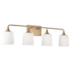 Capital Lighting 148941AD-541 Aged Brass 36.75''w X 10.25''h 4-light Vanity In Aged Brass With Soft White Glass Image 1