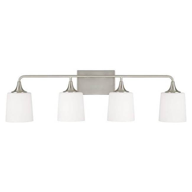 Capital Lighting 148941BN-541 Brushed Nickel 36.75''w X 10.25''h 4-light Vanity In Brushed Nickel With Soft White Glass Image 3