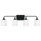 Capital Lighting 148941MB-541 Matte Black 36.75''w X 10.25''h 4-light Vanity In Matte Black With Soft White Glass Image 3