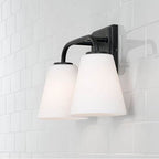 Capital Lighting Brody 14.5''w X 9''h 2-light Vanity In Aged Brass With Soft White Glass