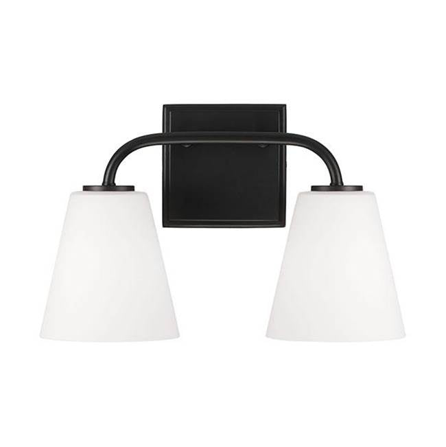 Capital Lighting 149421MB-543 Matte Black 14.5''w X 9''h 2-light Vanity In Matte Black With Soft White Glass Image 2