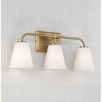 Capital Lighting 149431AD-543 Aged Brass 23.5''w X 9''h 3-light Vanity In Aged Brass With Soft White Glass Image 3