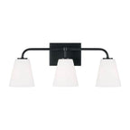 Capital Lighting 149431MB-543 Matte Black 23.5''w X 9''h 3-light Vanity In Matte Black With Soft White Glass Image 2