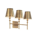 Capital Lighting 149731AD-708 Aged Brass 24''w X 13.25''h 3-light Vanity In Aged Brass With White Metal Shade Interior Image 1
