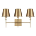 Capital Lighting 149731AD-708 Aged Brass 24''w X 13.25''h 3-light Vanity In Aged Brass With White Metal Shade Interior Image 2
