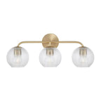 Capital Lighting 149931MA-544 Matte Brass 24.5''w X 9.5''h 3-light Vanity In Matte Brass With Clear Ribbed Glass Image 2