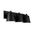 Capital Lighting 151331MB Matte Black 24''w X 8.25''h 3-light Modern Metal Vanity In Matte Black With White Interior Image 1