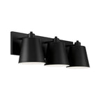 Capital Lighting 151331MB Matte Black 24''w X 8.25''h 3-light Modern Metal Vanity In Matte Black With White Interior Image 1