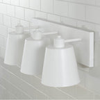 Capital Lighting Alden 24''w X 8.25''h 3-light Modern Metal Vanity In Matte Black With White Interior
