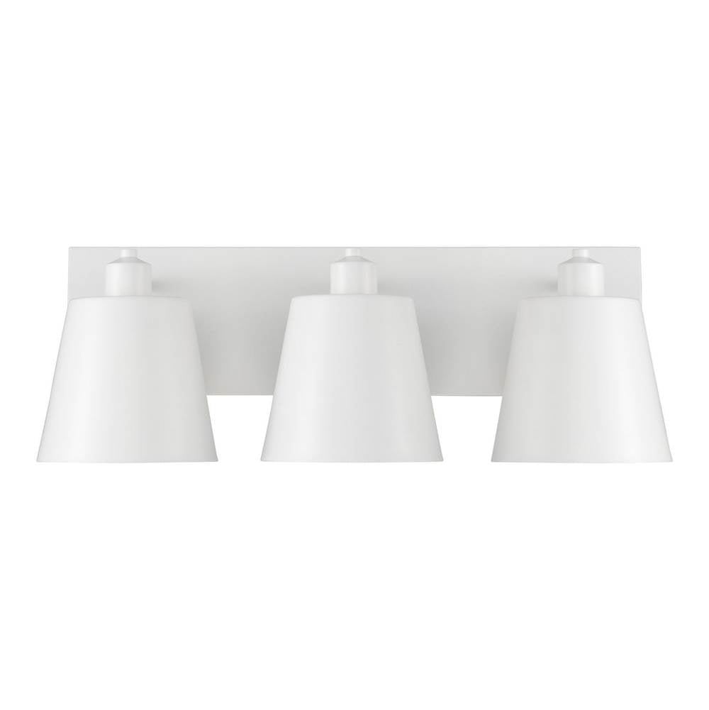Capital Lighting 151331WE Matte White 24''w X 8.25''h 3-light Modern Metal Vanity In White Image 4