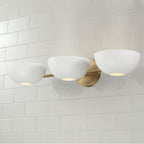 Capital Lighting Reece 26''w X 5''h 3-light Vanity In Aged Brass And White