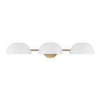 Capital Lighting 151431AW Aged Brass,White 26''w X 5''h 3-light Vanity In Aged Brass And White Image 4