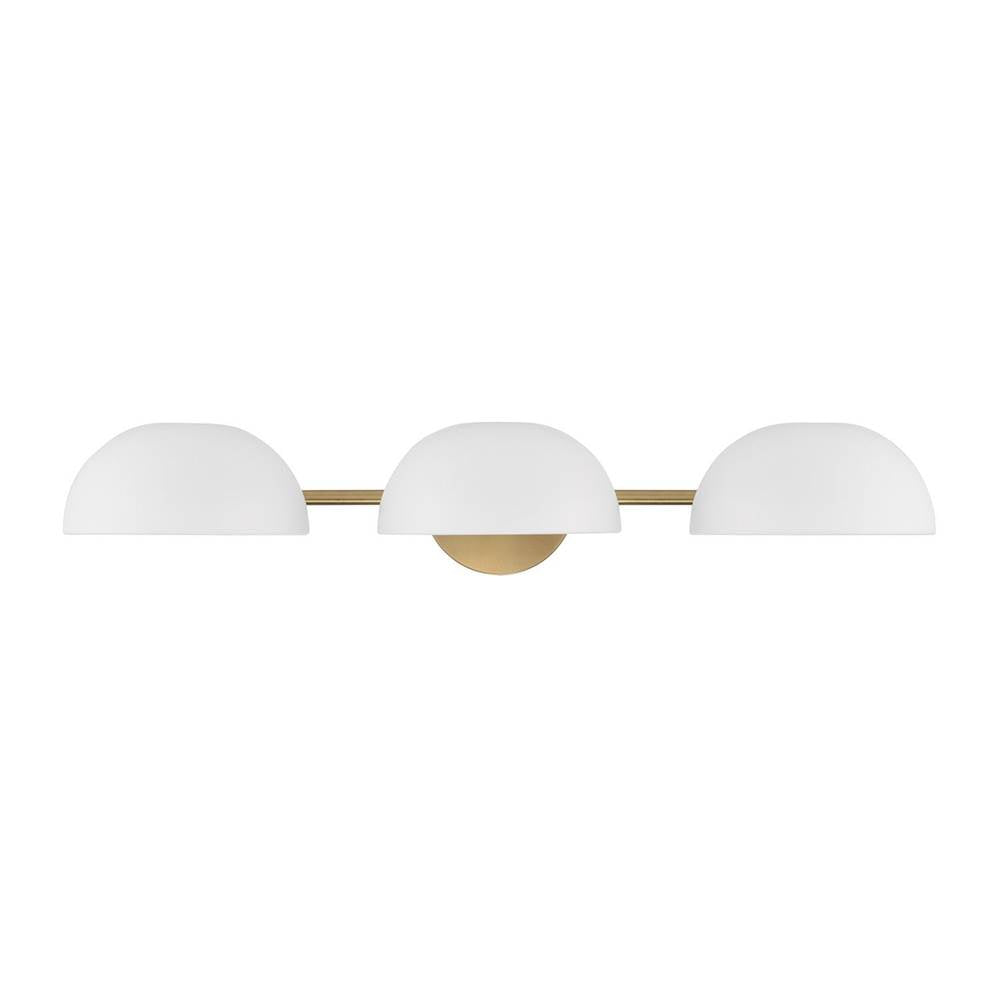 Capital Lighting 151431AW Aged Brass,White 26''w X 5''h 3-light Vanity In Aged Brass And White Image 4