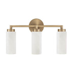 Capital Lighting 151731AD Aged Brass 19''w X 11.50''h 3-light Cylindrical Vanity In Aged Brass With Faux Alabaster Glass Image 4