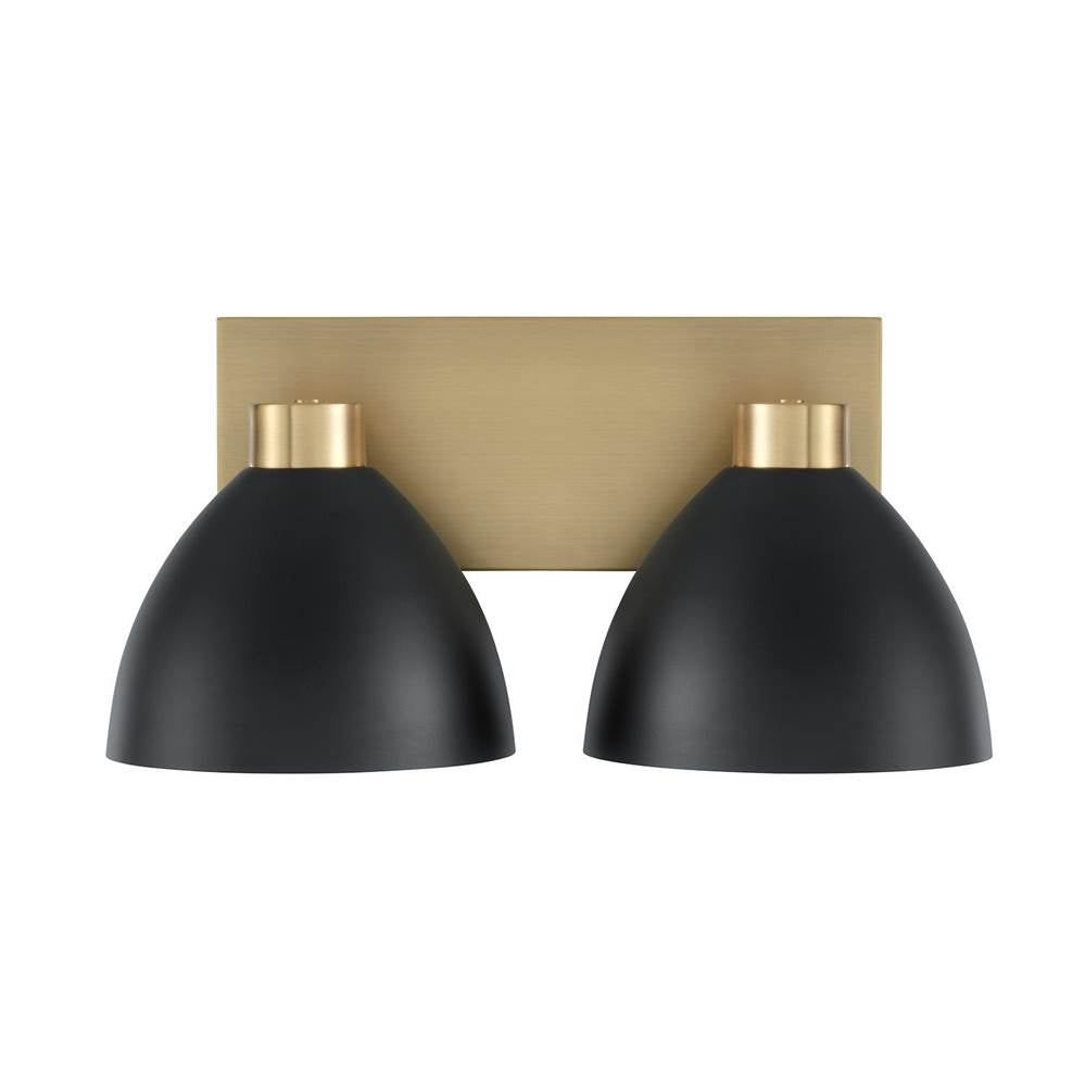 Capital Lighting 152021AB Aged Brass,Black 16.50''w X 8''h 2-light Vanity In Aged Brass And Black Image 3